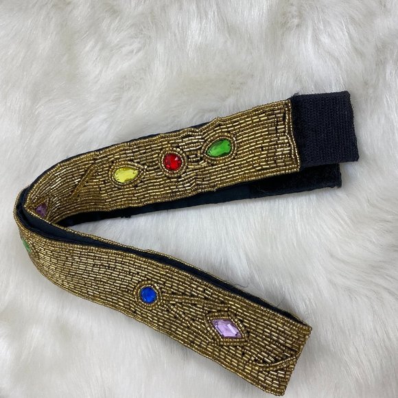 Vintage Michelle Stuart M/L Gold Bead Belt
